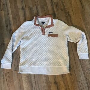 Patagonia Women’s Quilted Crewneck Sweater - Cream and Brown